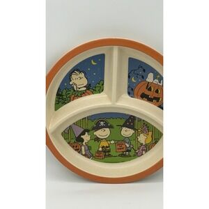 Child's Halloween Snoopy Peanuts Bamboo Fibre divided plate/tray